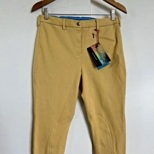 SHIRES Equestrian NWT 32 10 Canary Yellow Breeches Saddle Hugger
