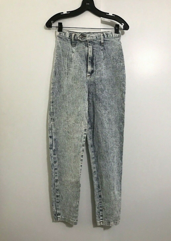 Traffic Vintage 80s Womens Size 10 Mom Jeans Dark Acid Wash High Waist  25x30 