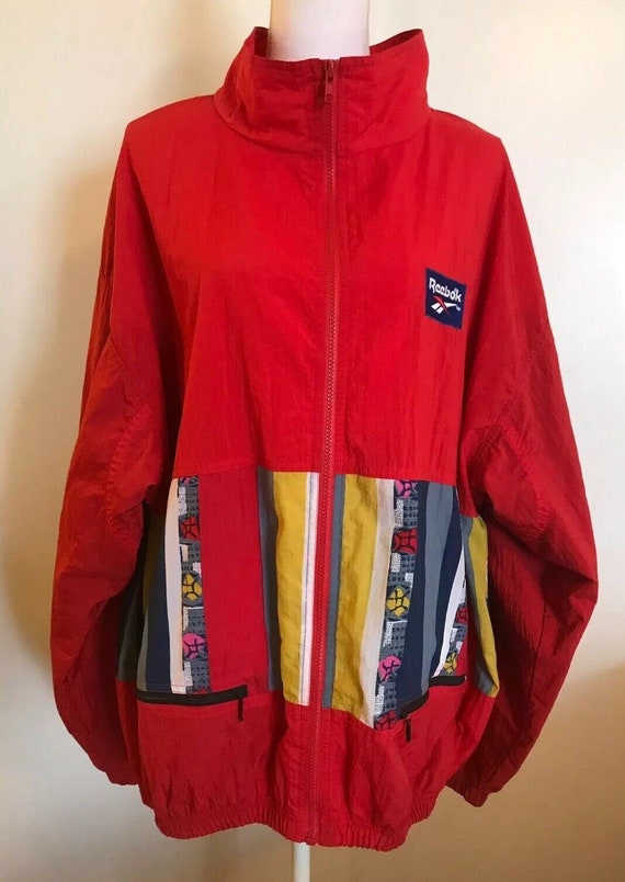 REEBOCK Golf Windbreaker Jacket Red Womens XL Vin… - image 1