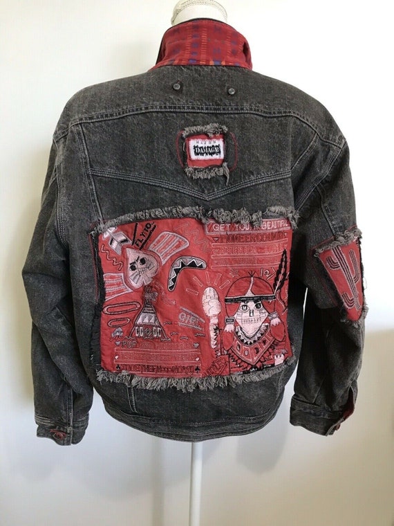 Vintage 1990s MAJOR DAMAGE Black Denim 