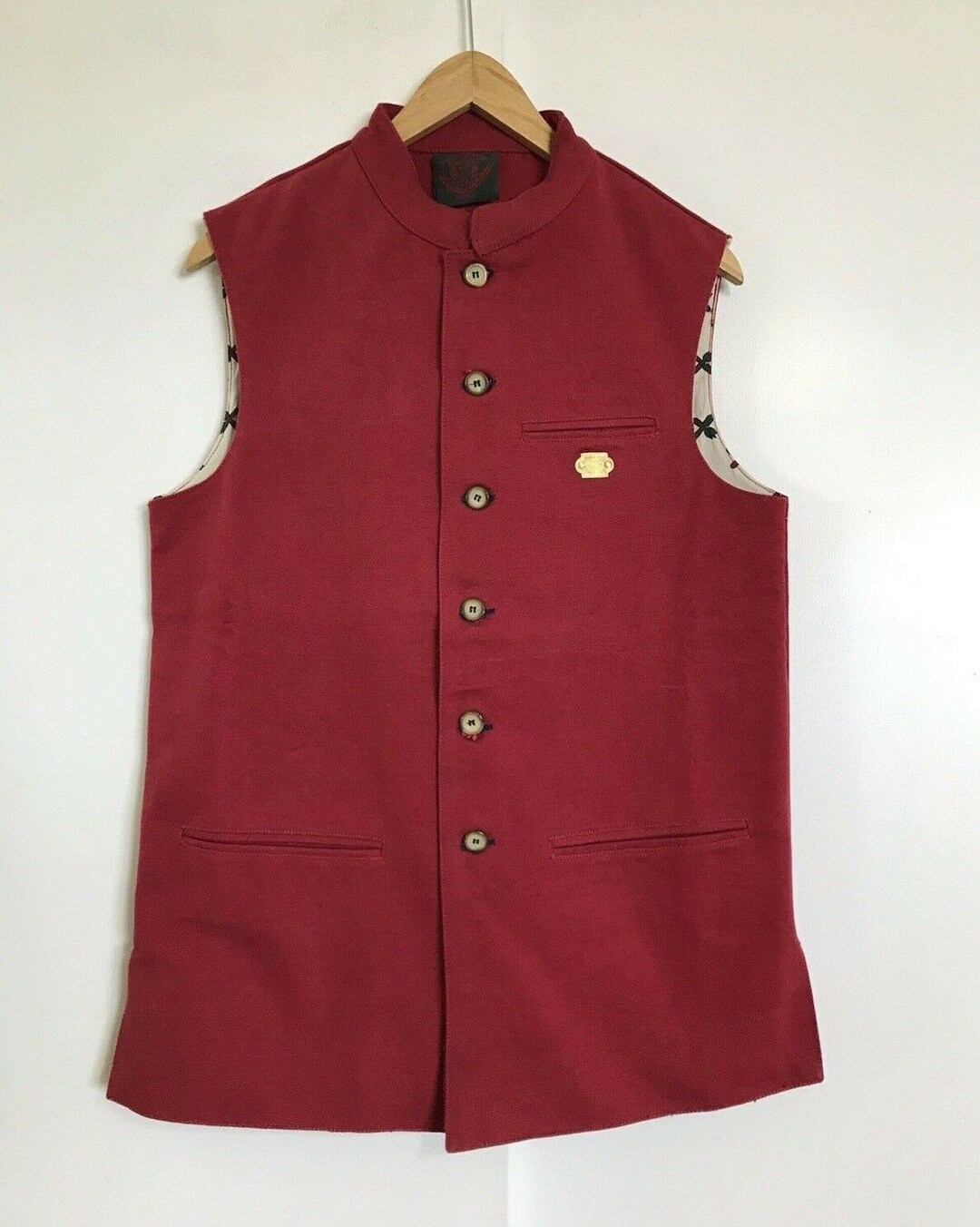 LE PRINCE JARDINIER Red Canvas Vest Mens Small Vintage - Etsy