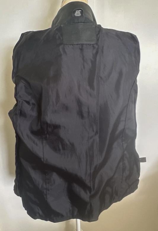 JACQUELINE FERRAR ブラックレザージャケット XL レディース