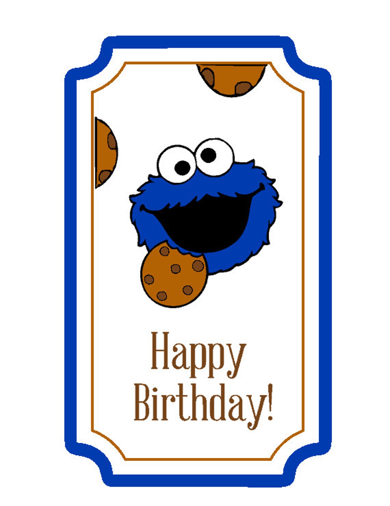 Cookie Monster Milk Bottle Label for Cookie Monster Birthday | Etsy