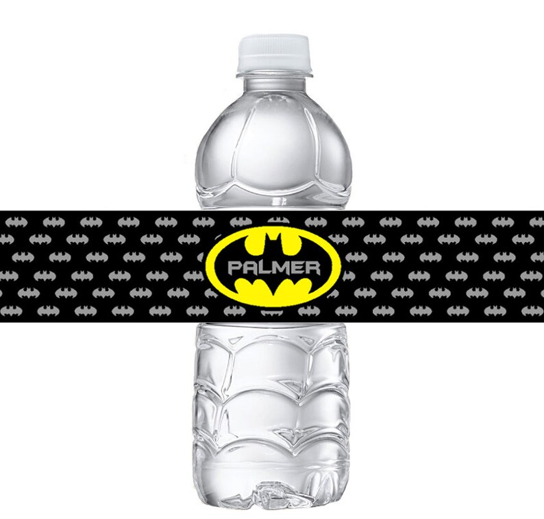 Printable Batman Water Bottle Labels