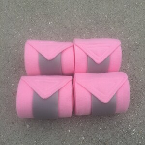 Polo wraps Custom Pink and Grey Polo Wraps by The Barn Closet