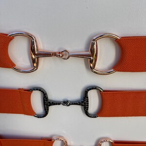 1.5 Inch Turmeric colored Belt -1 1/2 Inch  Equestrian Belt - Snaffle Bit Buckle with matching adjustable slider