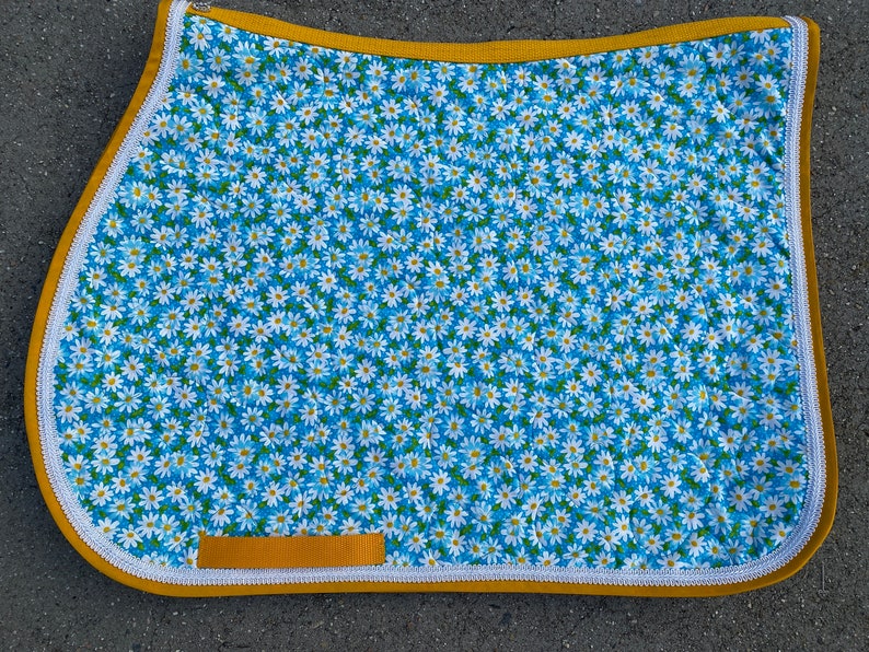 Saddle Pad Teal Daisy Print Horse or Pony Size Saddle Pad With Etsy
