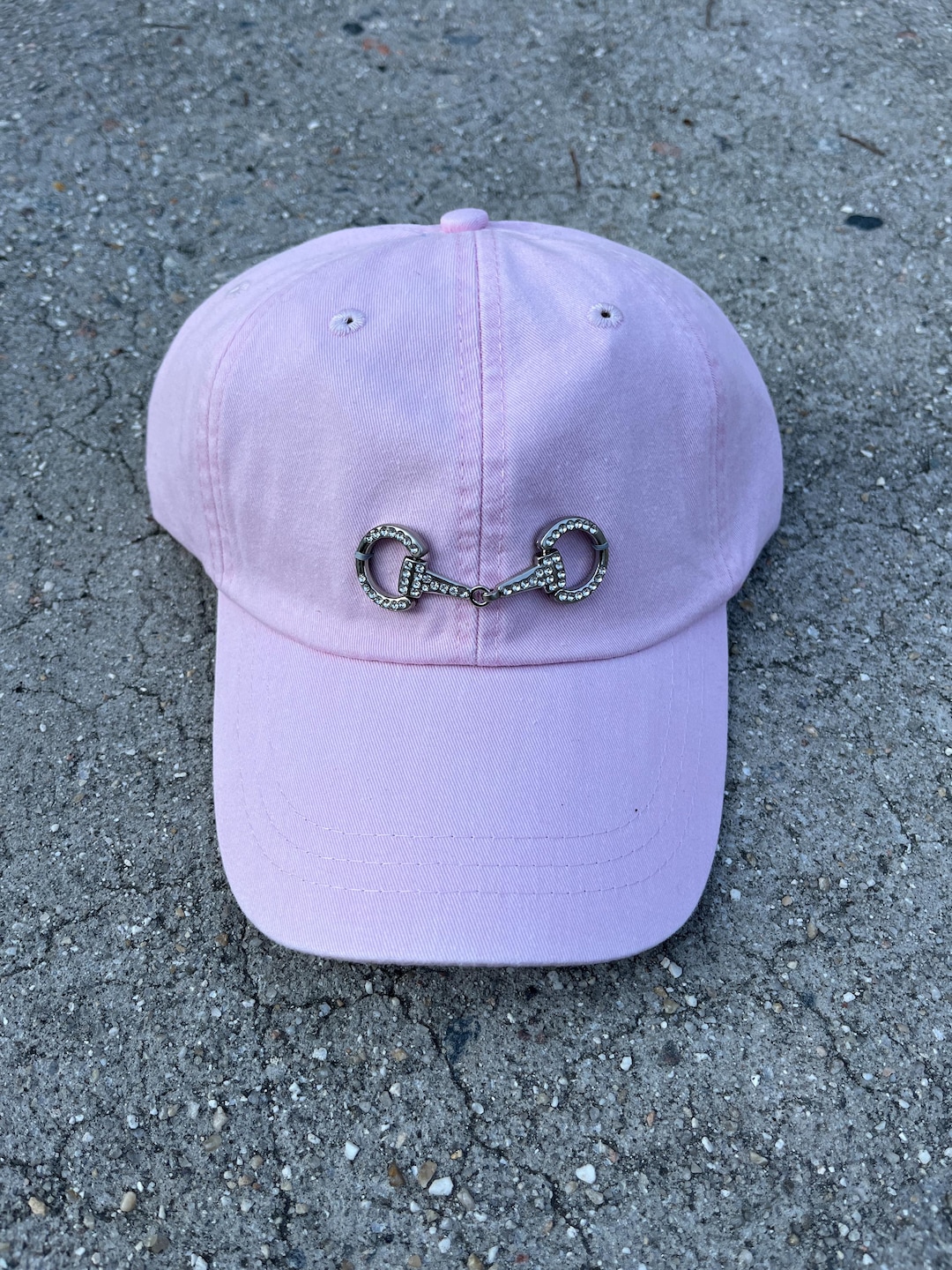 Horse Cap - Pastel Pink - Horse Sun Cap - Snaffle Bling Bit Cap - Horse ...