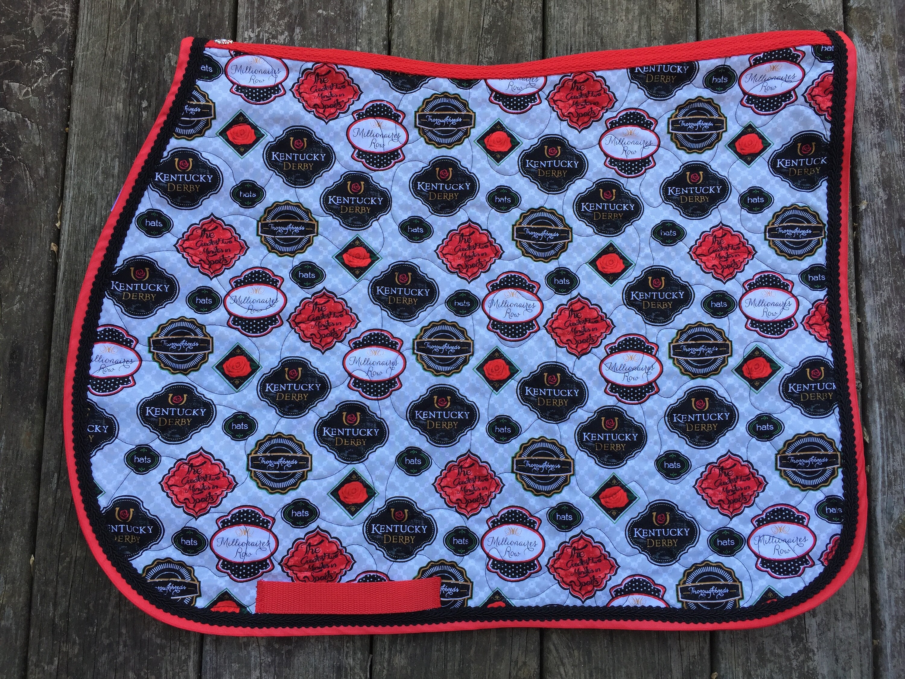 Saddle pad KENTUCKY DERBY Print Custom English Saddle Pad by Etsy