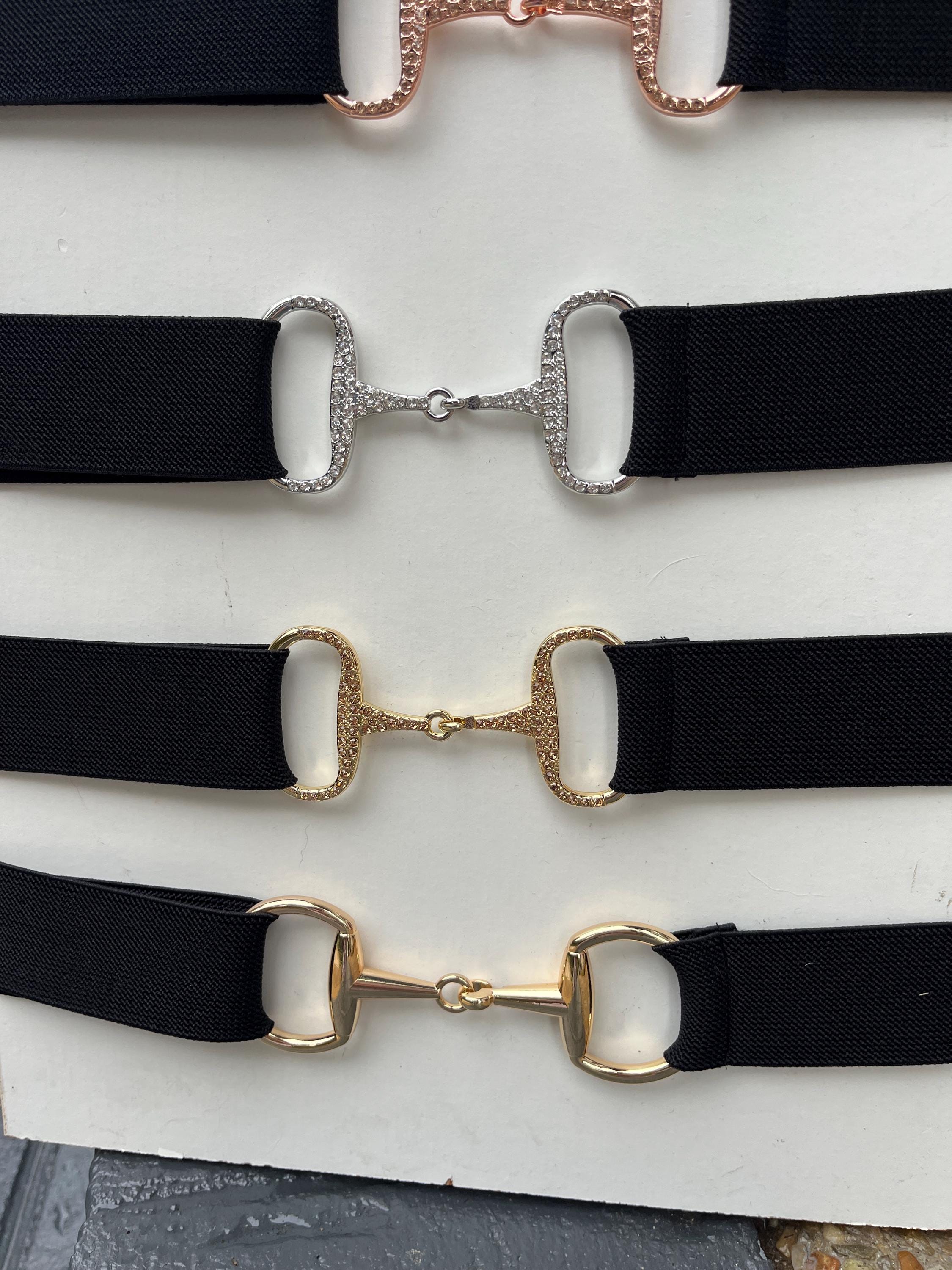 1993 1.5 Inch Equestrian Elastic Belt, Women\'s Snaffle Bit Buckle Horses Elastic Belt Snaffle Bit – Equs Code main image 2