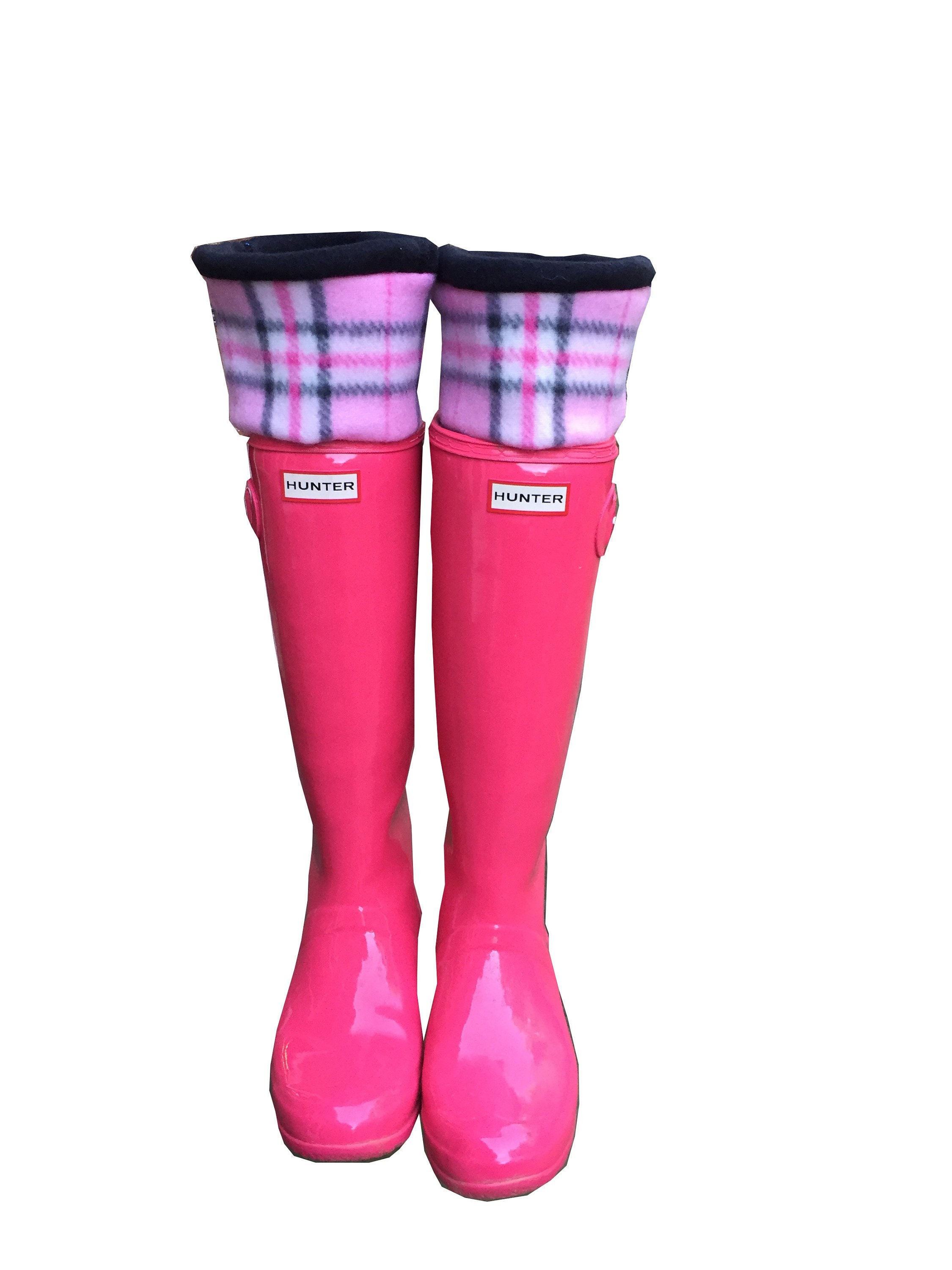 Custom Pair of HUNTER Boot Liners Socks Wellie Warmers Pink Etsy