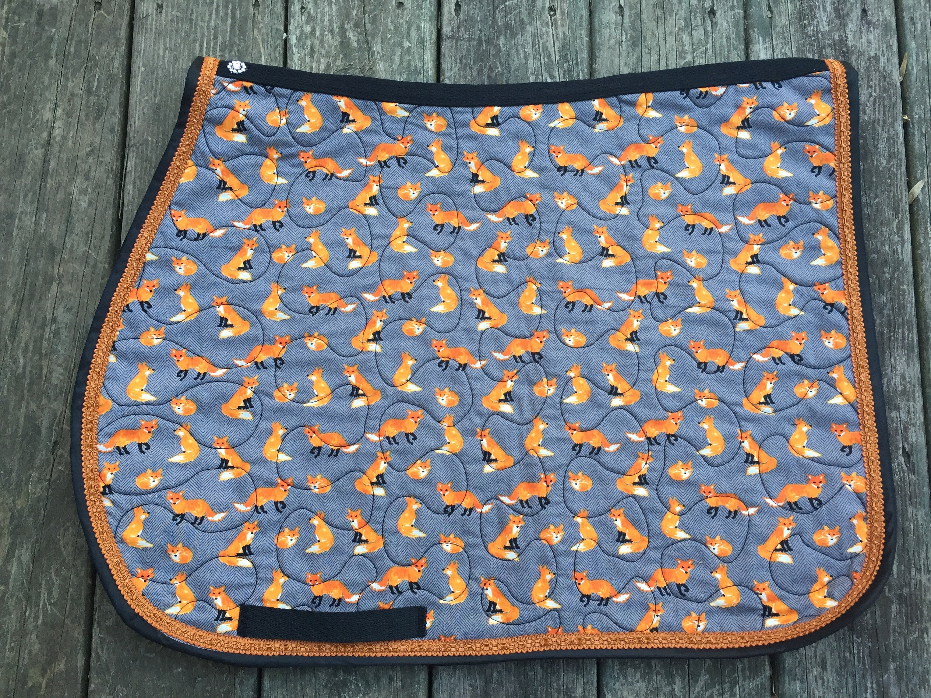 Horse saddle pad FOX Print English Saddle Pad in Horse or Etsy
