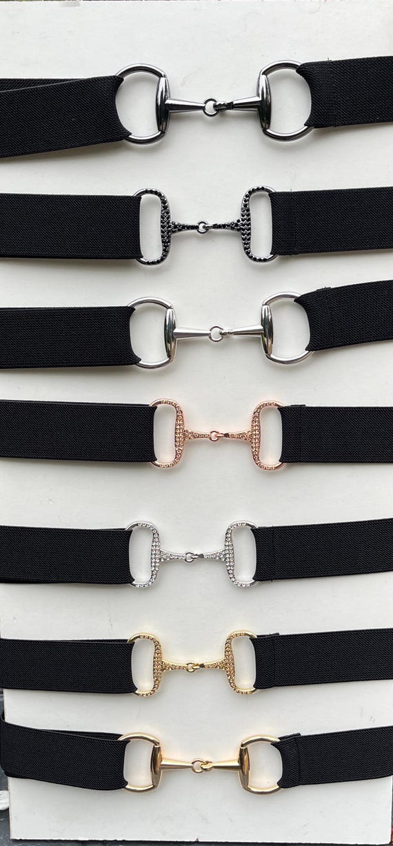 1 1/2 Inch Black Belt - 1.5 Inch Equestrian Belt - Snaffle  display picture 1