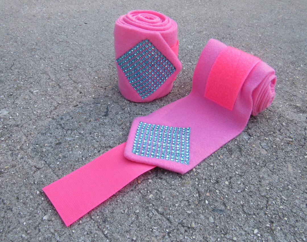Polo Wraps Equestrian Horse or Pony Size With Bling Polo Wraps. Hot