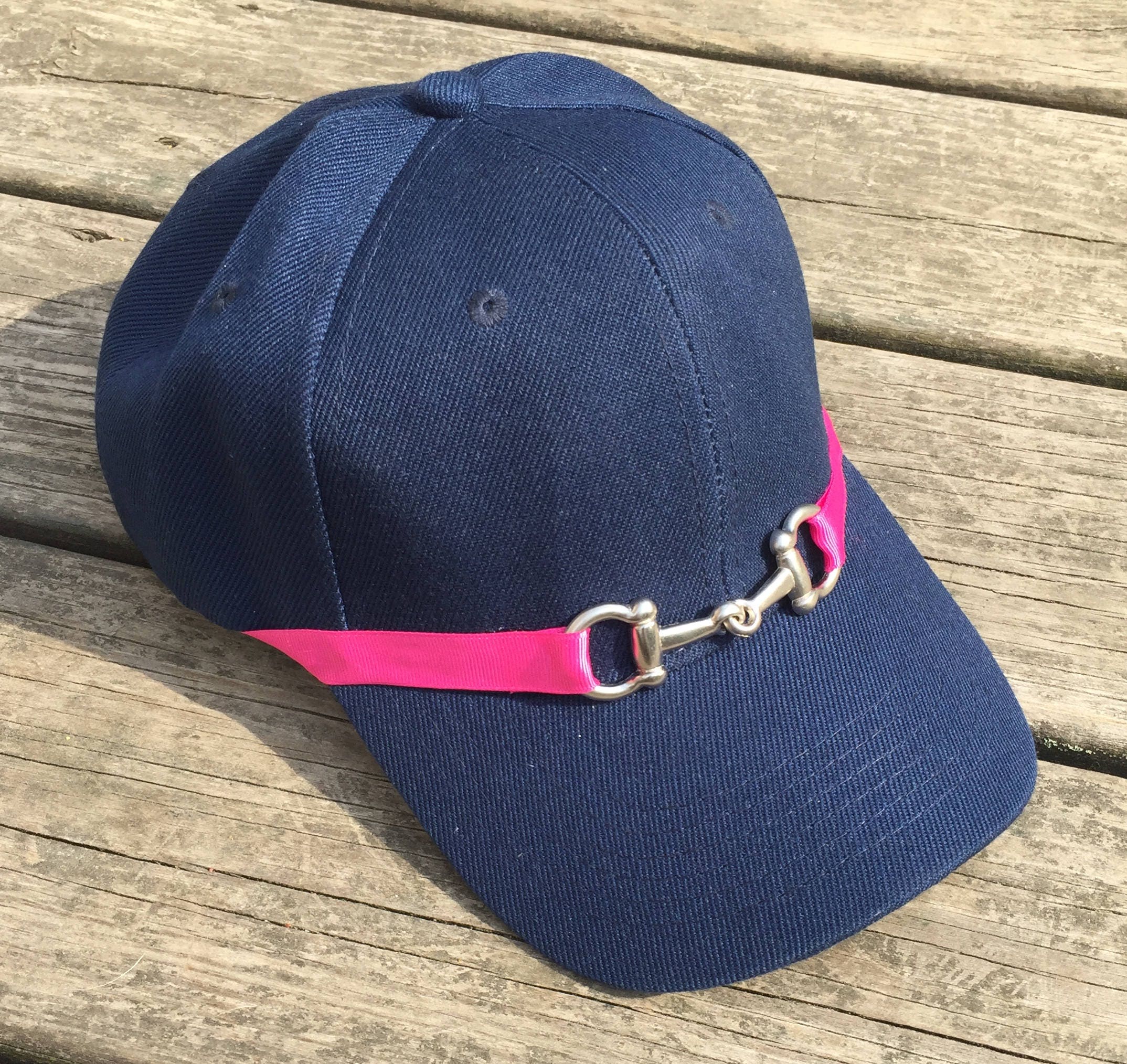Equestrian Horse Baseball Cap with Silver Colored Bridle Bit Etsy