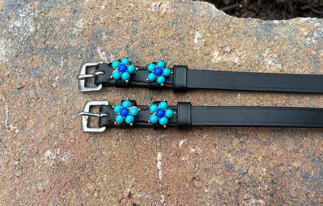 New! Turquoise Petal Spur Straps main image 0