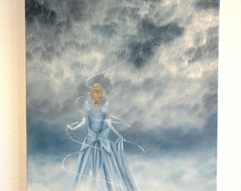 Disney Art Princess Cinderella Inspired Oil Painting “Hope”