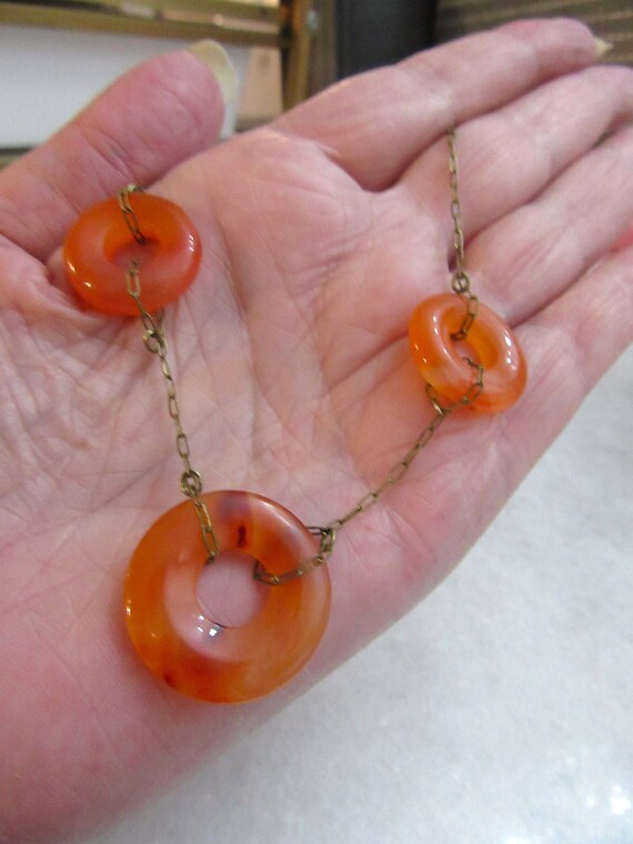 Art Deco Carnelian Necklace Antique Chinese Export - image 5