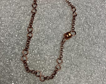 LotsaCopper - Delicate Infinity Link Bracelet with Magnetic Clap