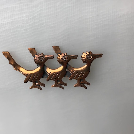 Vintage Bell Trading Post Roadrunner Pin