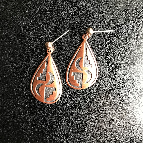 Vintage, Wheeler Manufacturing Copper Earrings