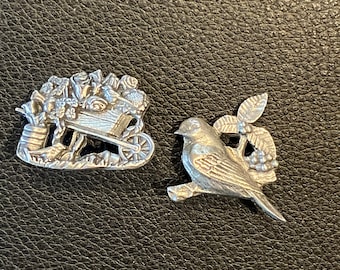 Vintage - Birds and Blooms Pin Lot