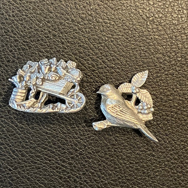 Birds and Blooms Pin Etsy