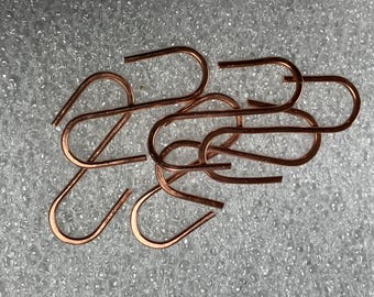 Solid Copper S Hook - Open (Pack of 4)