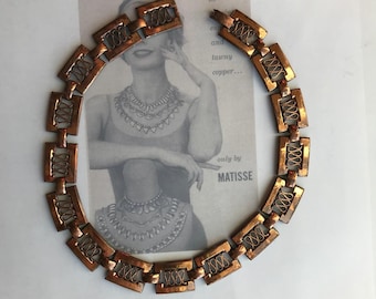 Vintage - Renoir "Grecian" Copper Necklace