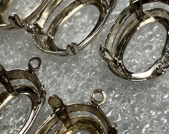 Vintage Sterling Silver Pendant Settings