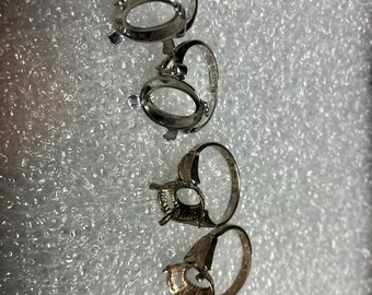 Vintage, Sterling Silver Ring Mounts (Lot of four)
