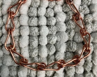 LotsaCopper Solid Copper Link Bracelet with Hook Clasp