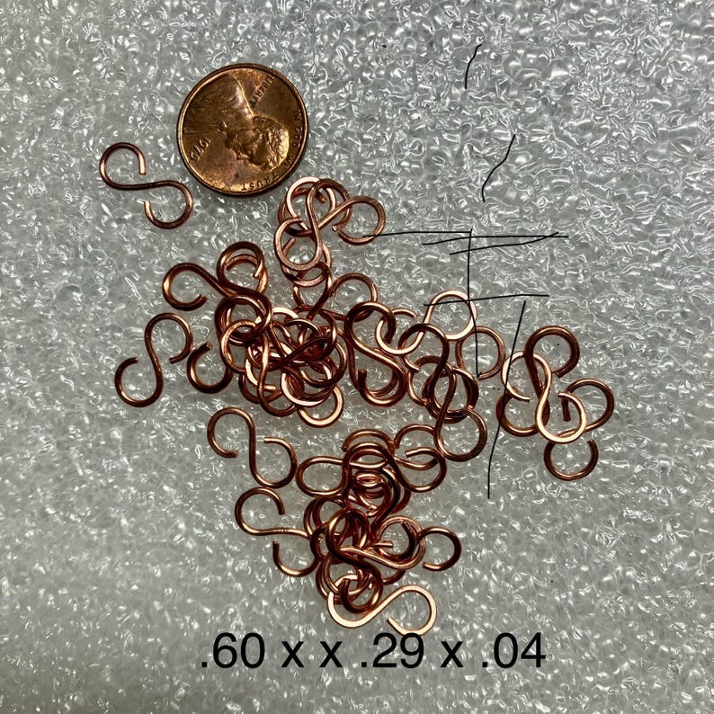 Solid Copper S Hook (Pack of 4) image 2