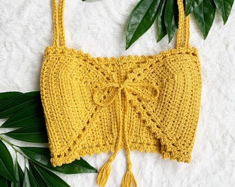 PDF Jungle Jane Tank Top Pattern (Size Medium) - Crochet Tank Top Pattern, Crochet Crop Top Pattern, Crochet Bikini Top Pattern