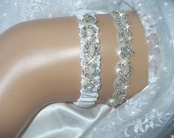 Wedding Garter Set, Bridal Garter Belts, Bling Garter, Wedding Lingerie, Rhinestone Garter, Wedding Dress, Wedding Garder, Bridal Garter Set