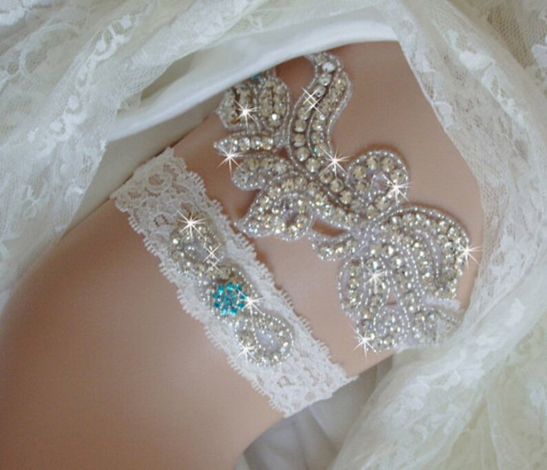 Custom Rhinestone Wedding Garter Bridal Garter Belts Wedding Etsy