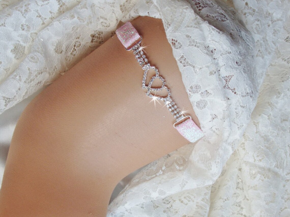 Studded Thigh High Garter with Mini Hearts