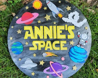 Customized Space Themed Sign - Laser Cut - Teacher Sign - Classroom Decor