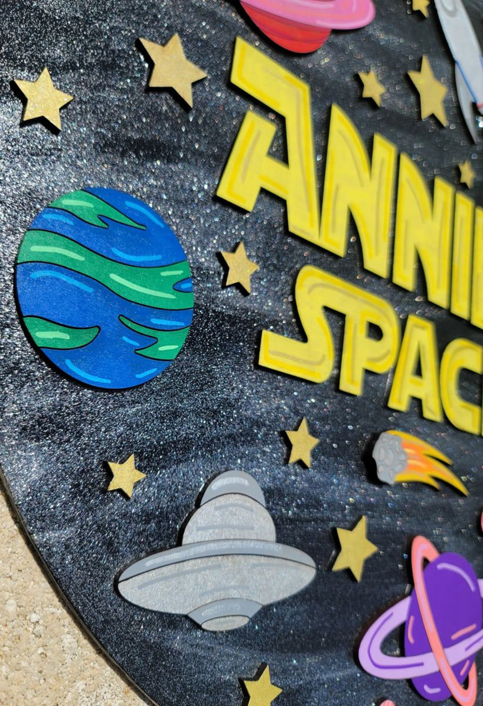Customized Space Themed Sign Laser Cut - Etsy