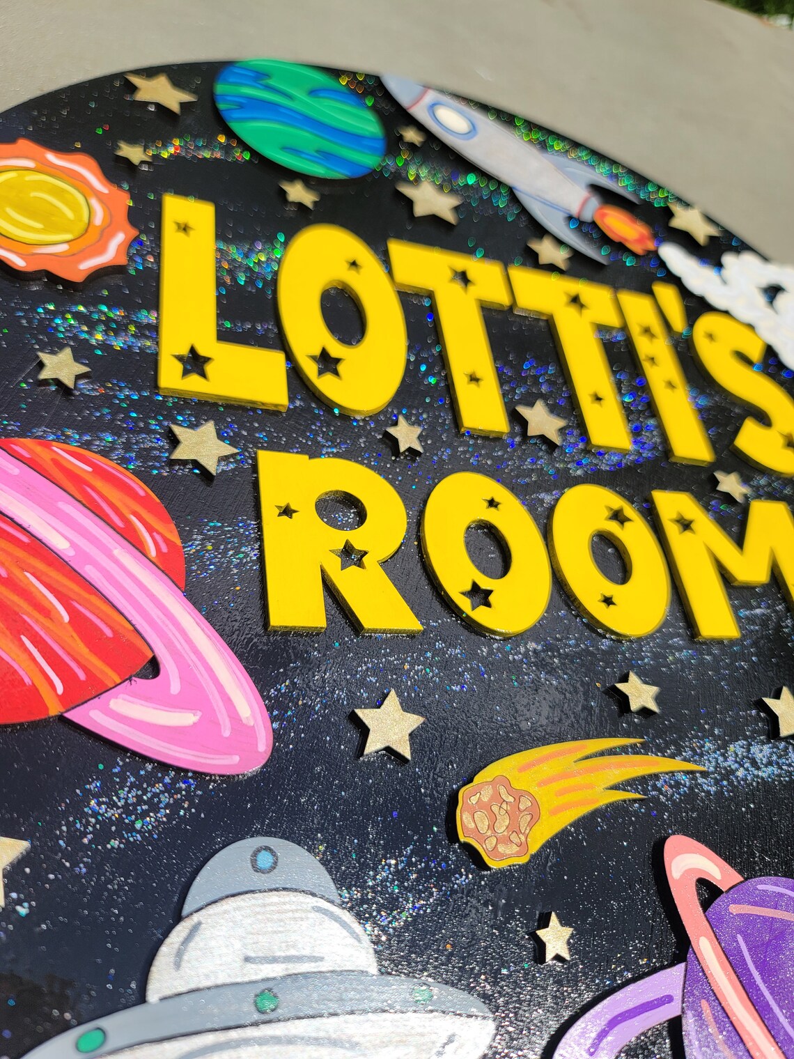Customized Space Themed Sign Laser Cut - Etsy