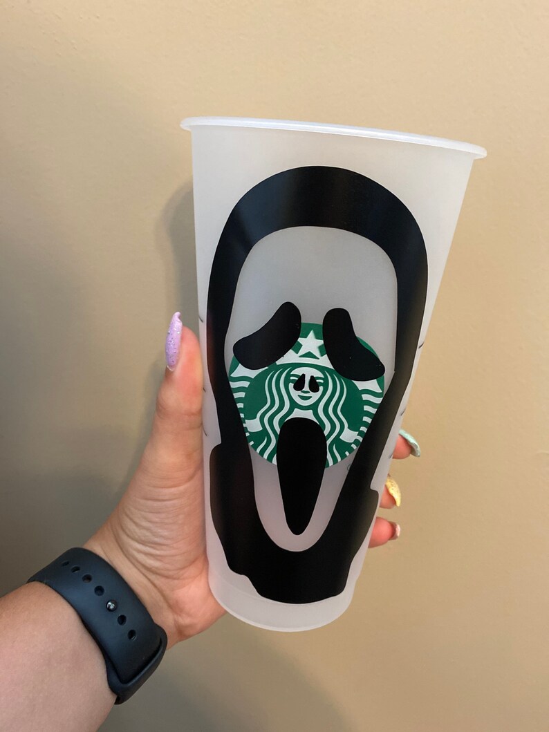 Horror Movie Starbucks Cups Jason Halloween Scream | Etsy