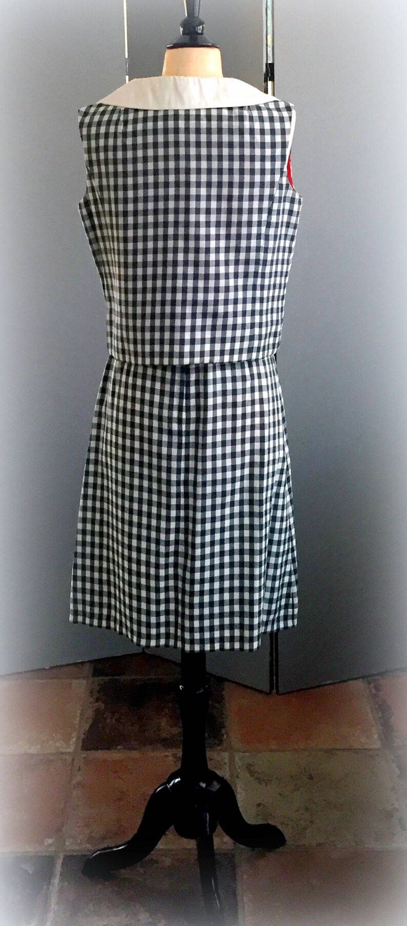 Small Like New 60s Sue Brett Dress /& Vest Jacket