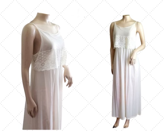 60s HENSON KICKERNICK Nightgown - Ivory White - Pr