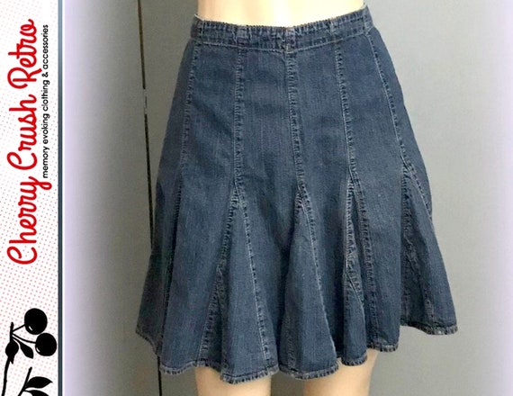 gap blue jean skirts
