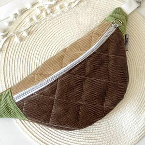 Fanny pack corduroy for women Bum bag upcycle Travel safe hip bag Fanny pack for hiking  Waist bag velvet
