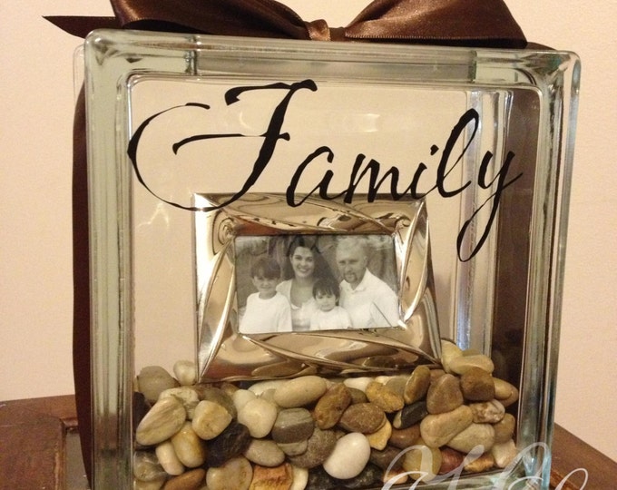 Glass Block Picture Frame Etsy