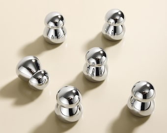 Solid brass mushroom Door Knobs Chrome Drawer knobs Handles pulls Dresser knob handle Cabinet Handle Pulls Wardrobe pull knob Kitchen Handle
