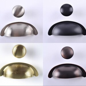 3" Cup Door Handles Knobs Drawer Handles Pulls Knobs Dresser Pulls Handle Cabinet Pull Knobs Hardware Brushed Gold Round Knobs Pulls 76mm