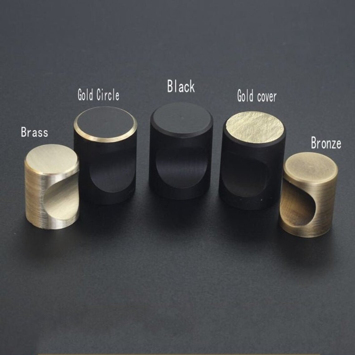 Black Door Knobs Pulls Brass Cylinder Knobs Pulls Drawer knobs Etsy