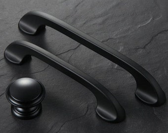 Black round knob ORB Drawer Door Handle pulls knob Dresser handle Cabinet Pulls Knobs Closet handle wardrobe knob Cupboard Handles Pulls